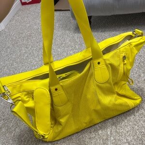 Lululemon Yellow travel/gym tote Bag